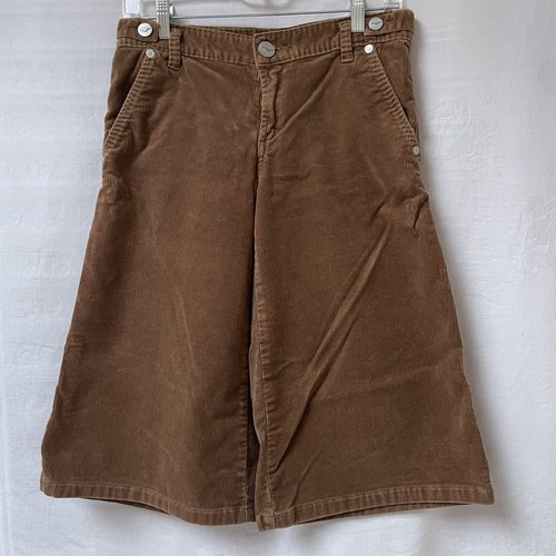 BCBG MAXAZRIA Chloe Culotte Womens 27 Camel Capri Shorts Corduroy Y2K Boho