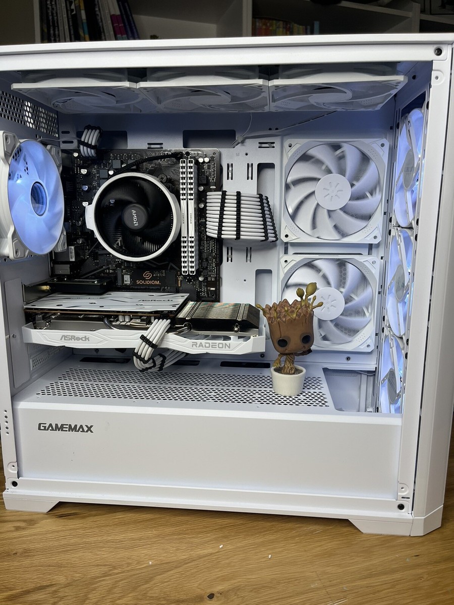 Beautiful White Custom Gaming Pc! Windows 11 and Wifi