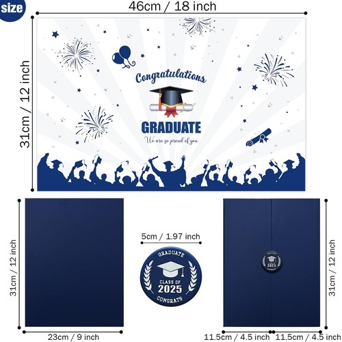 Graduation Guest Book Blue Theme Class of 2025 Graduate Party Decorations Gra... - Picture 2 of 7