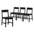 4 Pack Indoor Armless Dining Chairs Wood Seating For Home Kitchen Dining Room