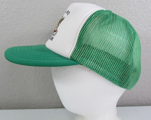 Vtg Green Amsterdam Holland Mesh Trucker Adjustable Snapback Hat Cap - Picture 5 of 8