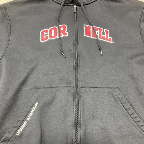 Chaqueta con capucha negra con cremallera Under Armour para hombre talla S Cornell University - Imagen 3 de 12