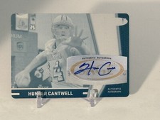 HUNTER CANTWELL 2008 SAGE Hit Printing Plate CYAN 1/1   #A14  Rookie Auto  B659