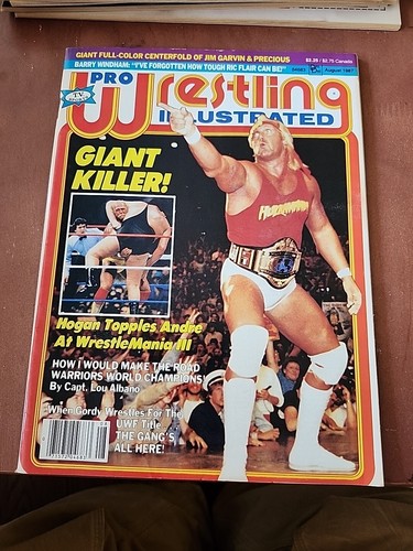 Pro Wrestling Illustrated August 1987 Magazine Hulk Hogan Jim Garvin WWF PWI PRO