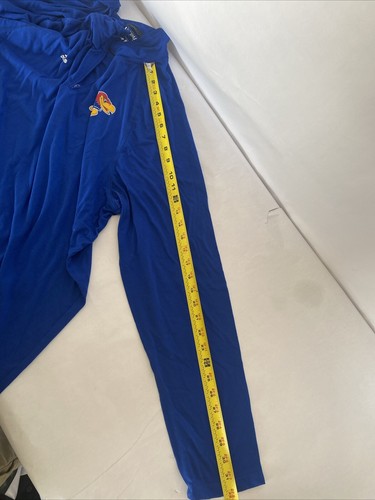 Adidas Blue Kansas Jayhawks 1/4 Zip Long Sleeve Ultimate Tee Shirt Men's Size 2X - Picture 8 of 9