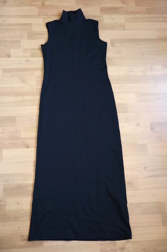 Max Mara maxi dress turtleneck black size S/M vintage - Picture 6 of 11