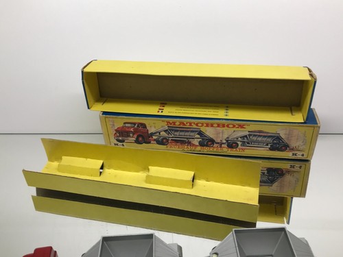 MATCHBOX K-4 GMC FRUEHAUF HOPPER TRAIN TRUCK -RED L28.0cm- GOOD IN BOX - Picture 5 of 12