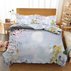 Deer Plum Simple 3D Printing Duvet Quilt Doona Covers Pillow Case Bedding Sets