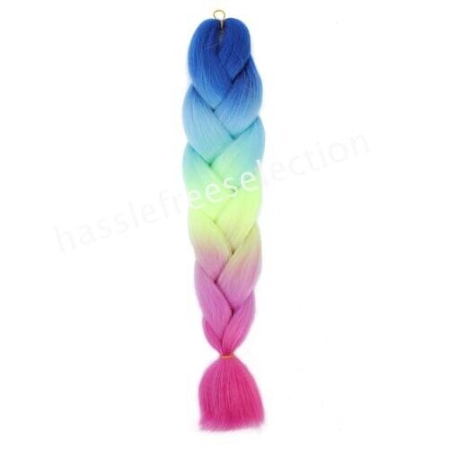 Jumbo Braiding Hair 60cm Hair Extensions Kanekalon Braid Synthetic Crochet Fiber - Picture 22 of 26