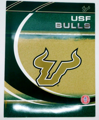 Folder USF Bulls Green Gold Turner 2011 Paper Notes 2 Pockets 3 Hole Punch
