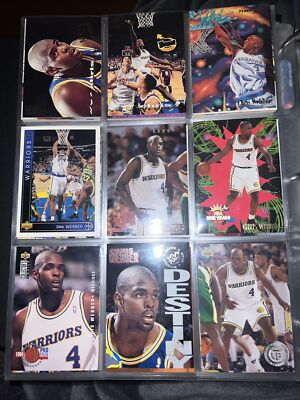 9 Card lot Chris Webber Warriors Wizards 76ers Pistons Michigan Wolverines AL89