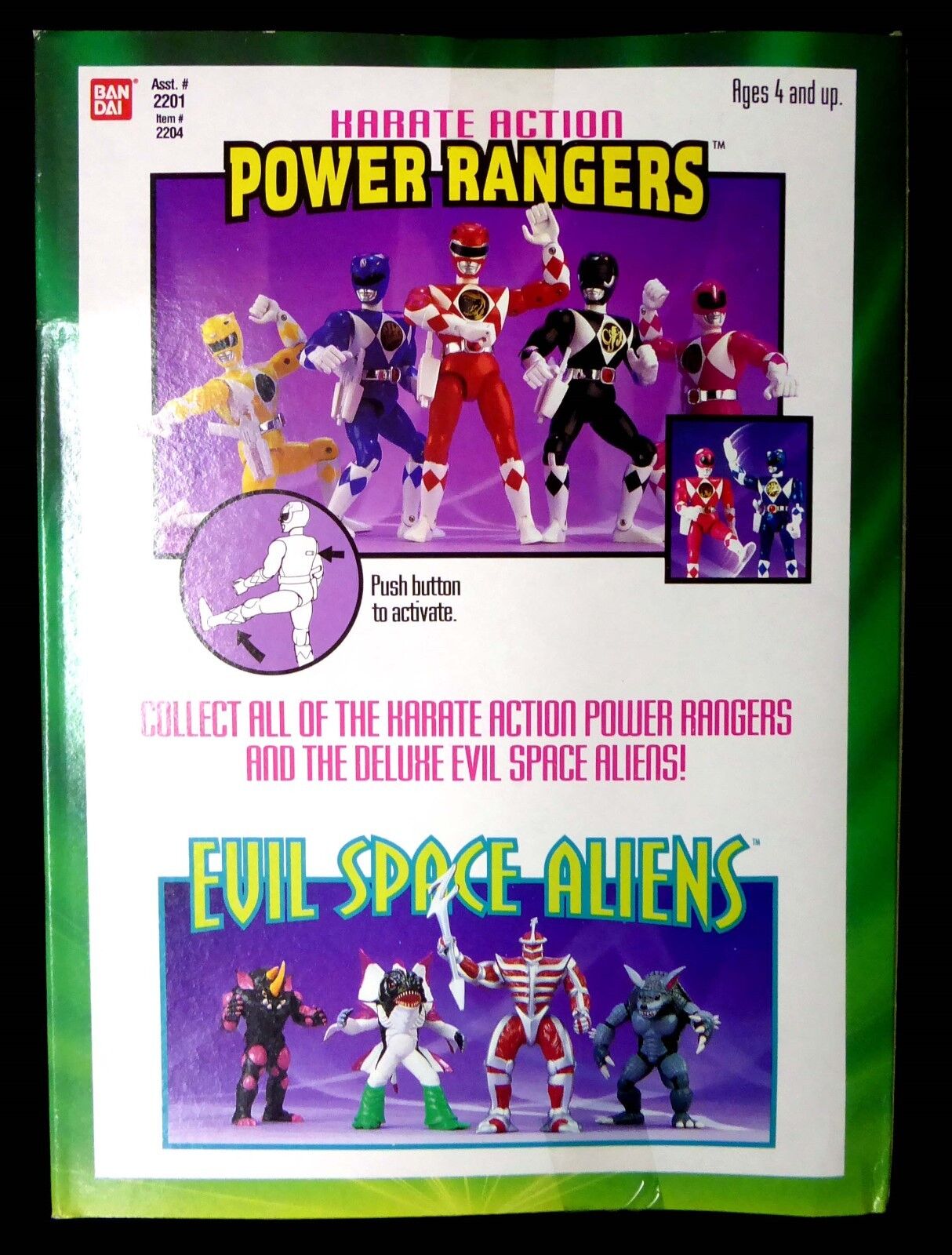8/" Power Rangers Karate Action Set of 5 New 1994 Zack Billy JasonTrini Amricons