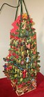 VTG 1997 JOHN GROSSMAN 3-D VICTORIAN CHRISTMAS TREE - DIE CUT GIFT BAG - 16x11"