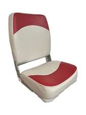 Boat Seat, High Back, Economy, Fold Down, 1013- ABE Gray/Red