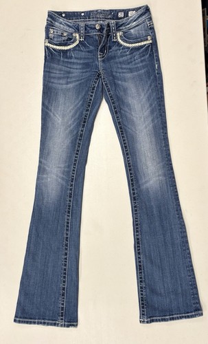 Womens Miss Me Boot Cut Jeans JW5087B2 Size 25x33 - Picture 2 of 6