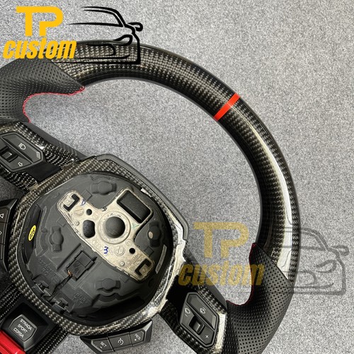 Real Carbon Fiber Steering Wheel Fit For 2016-2024 Lamborghini Huracan - Picture 7 of 9
