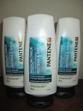 Lot of 3 Pantene Pro-V frizzy to smooth Conditioner Medium Thick Hair 12.6 Oz