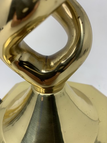 Unique Brass Braid Twist Table Lamp Mid Century Vintage - Picture 6 of 10