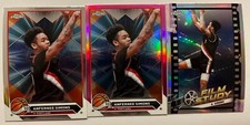 (3) 2023-24 Topps Chrome Anfernee Simons Pink Refractor #143 + Base + Film Study