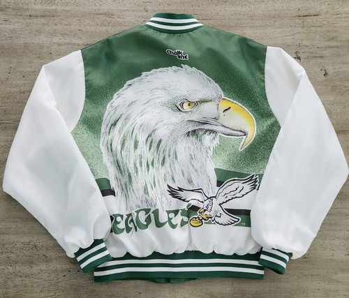 Vintage 90s Chalkline Fanimation Philadelphia Eagles Jacket NFL Sz XL EUC - Picture 8 of 10