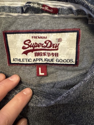 mens superdry t shirt large grey - Picture 2 of 3