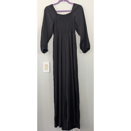 MADEWELL Black Star Jacquard Lucie Tie-Back Long-Sleeve Jumpsuit NWT 4 - Picture 3 of 9