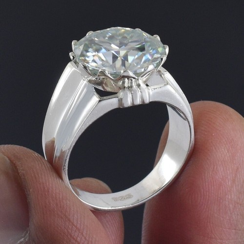 Certified Natural AAA 3.65ct VS1 White Diamond Solitaire Ring 925 Silver Jewelry - Bild 6 von 12