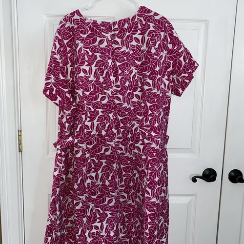 Jessica London Women's Plus Size Flared Lined Linen/Rayon Dress, 24W, NWT - Picture 5 of 10