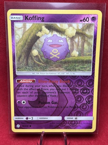 2019 pokemon Card *Koffing* Cosmic Eclipse Set No. 76/236 Reverse Holo - Common