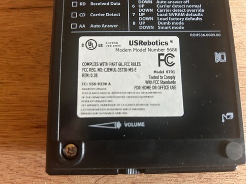 US Robotics 5686E Fax Modem 56K V.92 Modem Box + Inst NO Power Cord OBSOLETE - Picture 22 of 24