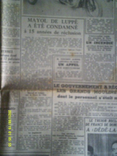 1947 CONDAMNATION MAYOL DE LUPPE AUMONIER LEGION VOLONTAIRES FRANCAIS - Imagen 2 de 3
