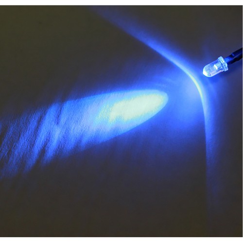 with inline resistor Blue Motorcycle Turn Signal 1x 12v 5mm LED Diode Display - Foto 3 di 3