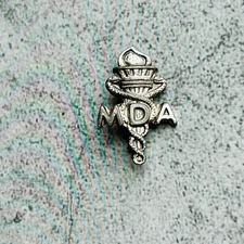Sterling Silver Muscular Dystrophy Association MDA Pin