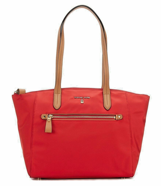 Michael Kors Kelsey Medium Top Zip Bright Red Nylon Tote Handbag Ebay Michael Kors Nwt 128 Bright Red Kelsey Nylon Medium Top Zip Shoulder Tote Bag