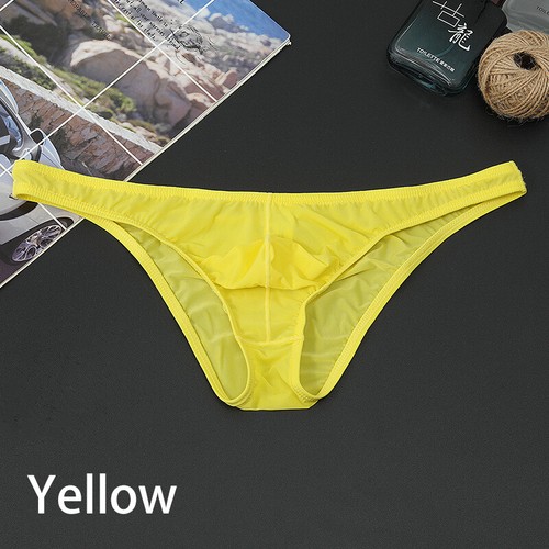 Men Sexy Seamless Panties Ultra-thin Ice Silk Briefs Low Waist Underwear M-2XL - Picture 28 of 34
