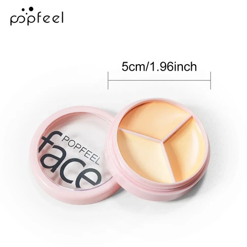 3 Color Concealer Dark Circle Corrector Coverage Contour Shading Cream Palette - Picture 4 of 7