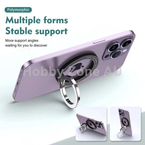 Magnetic Phone Grip Finger With Ring Stand Car Holder Universal Bracket iPhone15 - Picture 4 of 13