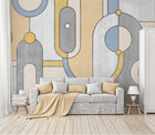 3D Modern Geometry Simple Self-adhesive Removeable Wallpaper Wall Mural