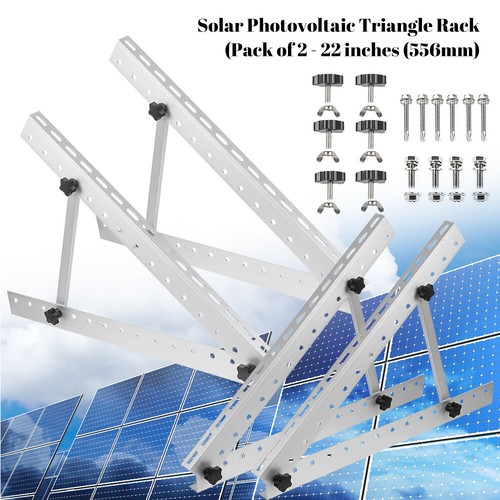 2/4x Adjustable Solar Panel RV Tilt Mount Brackets Flat Surface Frame for Roof - Picture 19 of 19