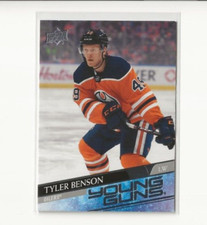 20/21 UPPER DECK YOUNG GUNS ROOKIE RC #218 TYLER BENSON OILERS
