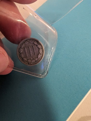 1868 3 Cent Nickel Münze - Bild 3 von 5