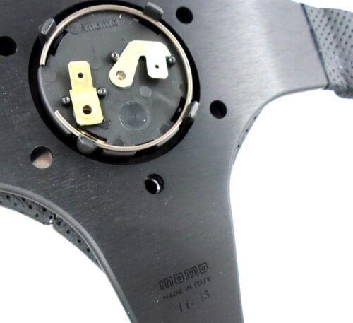 Genuine Momo Dark Fighter 350mm black leather and alcantara steering wheel. - Picture 4 of 4