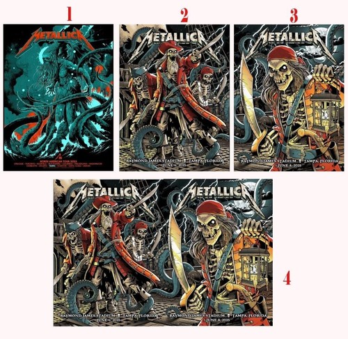 Metallica M72 Raymond James Stadium, Tampa Florida June 6th, 8th 2025 Poster