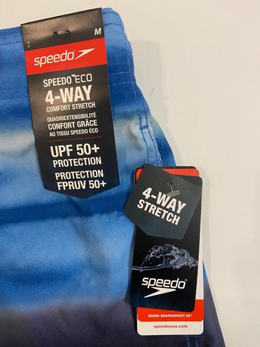 Speedo Swim Trunks Mens BONDI Blue Board Shorts Water Repellant UPF 50+ Sz M $59 - Picture 3 of 5