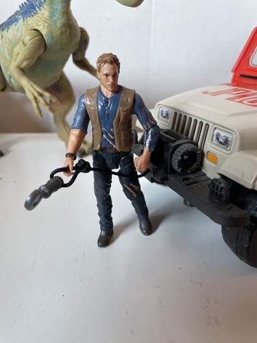 Jurassic World Fallen Kingdom JEEP WRANGLER JP18 Legacy Mattel Figure And Dino - Picture 2 of 12