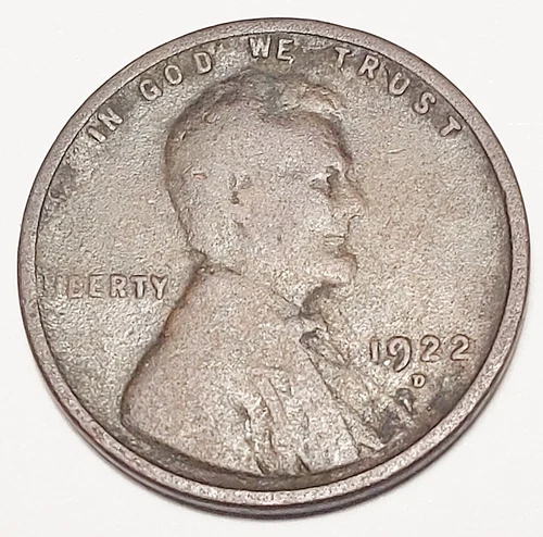 1922 D Lincoln Wheat Cent / Penny  *F - FINE DETAILS*  **FREE SHIPPING**