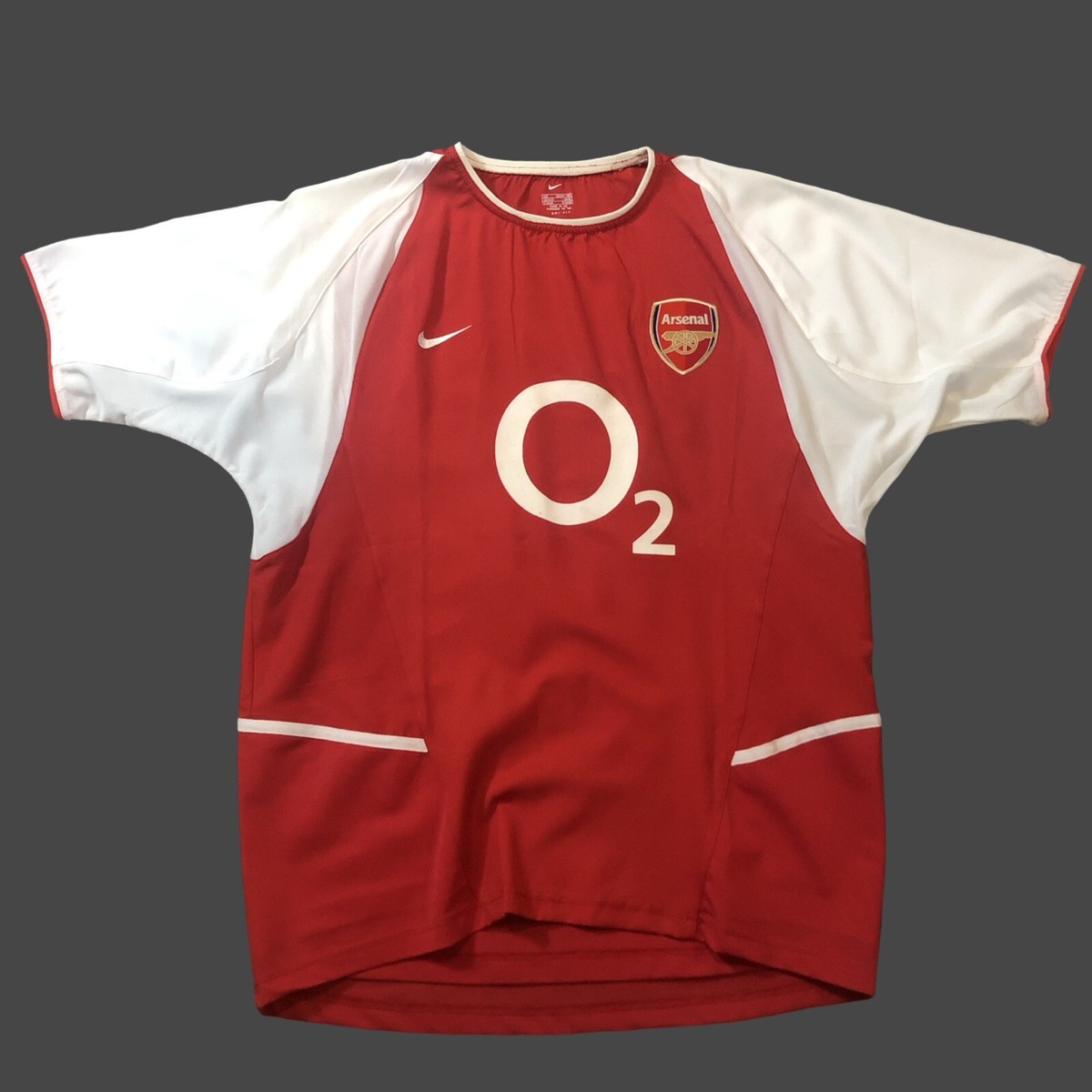 Arsenal O2 2002 2004 Home Vintage Nike Football Soccer Jersey