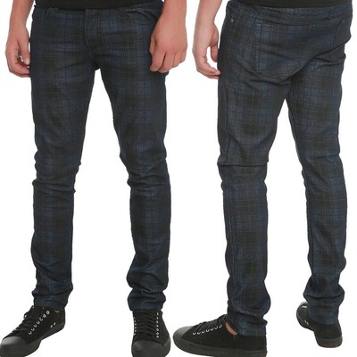 NEW Men Twill Biker Jean Pants Stacked Double Twin Needle Knee Size 30 /& 38