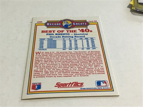 PHIL RIZZUTO Oddball Insert & Regular issue Baseball YANKEES  YOU CHOOSE - Bild 25 von 33