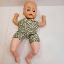 ORIGINAL Vintage 1963 Lorrie Baby Doll Soft Body Floral Fabric Blonde Baby READ